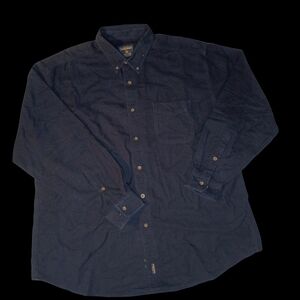 Men's Woolrich XLarge Midnight Oversized Heavy Wool Button-Up Long Sleeve Shirt